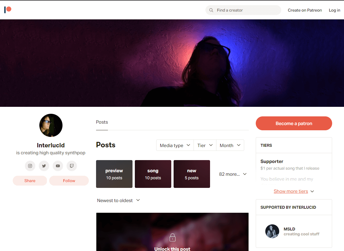 Patreon page